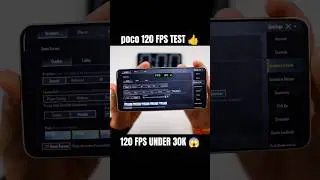 120 FPS UNDER 30K 😱 | POCO 120 FPS GAMING TEST #shorts #ytshorts #shortfeed #120fps #gamingphone