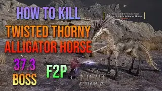 How to kill Twisted Thorny Alligator Horse boss 37.3 MQ Staff F2P Full fight - Night Crows #ad #sss