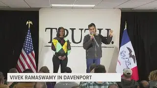 Vivek Ramaswamy makes stop in Davenport ahead of Iowa caucuses