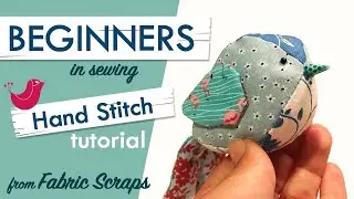 Beginners Sewing Tutorial - Bird from Fabric Remnants