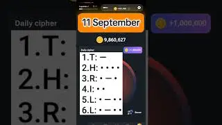 11 September Hamster Kombat Daily Cipher Code 