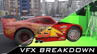 How to add 3D car in real video / Lightning McQueen VFX Breakdown