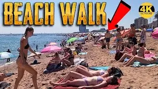 4K MUST SEE➡️the Barcelonets Spain [walk beach]