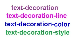 The text-decoration Shorthand Property & text-decoration-line Property