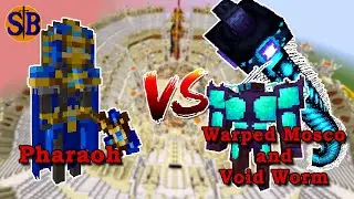 Pharaoh (Atum 2) vs Warped Mosco and Void Worm | Minecraft Mob Battle