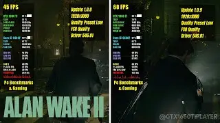 Alan Wake 2 | Patch 1.0.9 vs Patch 1.0.8 | GTX 1660 Ti