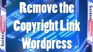 Remove the Copyright Link at the bottom of wordpress theme