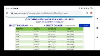 MPA EXAM DATE FOR JUNE 2021 | PUBLIC ADMINISTRATION | TEE JUNE 2021 | IGNOU