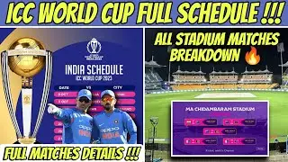 India Matches List 🔥| ICC World Cup 2023 Full Schedule Breakdown