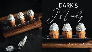 Dark and Moody Food Photography Tutorial- Cupcake Dessert