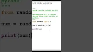 How to import things from a module in python #shorts #pythonshorts #pythonmodule #pythonimport