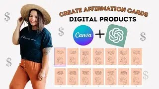 Create Affirmation Cards in Canva! 💫 | Passive Income | Using AI to create Passive Income 🤑