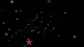 Beautiful Colorful Stars Falling in a Black Background - Royalty Free Footage