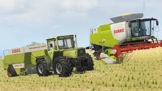 Farming Simulator 2013 Lexion 770 TT + MBTrac 1800 + Claas Quadrant 1200