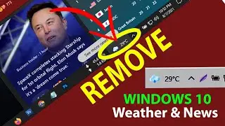 how to remove weather/news from taskbar windows 10