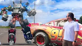 Lightning McQueen in Real Life Disney pixar Cars Drifts STORM