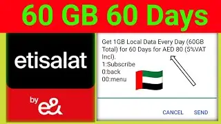 Etisalat 60gb 60 days code | Etisalat 60 days data plan | Etisalat 60gb 60 Days