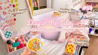 A realistic day in my life 🌼🎀💘 (Chatting about life, sewing, tufting, cleaning) | Studio Vlog 59