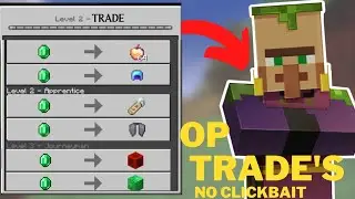MINECRAFT,BUT VILLAGERS TRADES ARE TOO OP!!