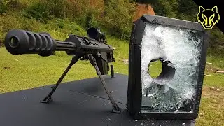 Will Bulletproof Glass Stop A .50 Cal? slowmo Richard Ryan #Shorts