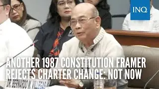 Another 1987 Constitution framer rejects Charter change: Not now