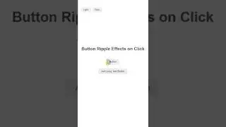 Create #Button #RippleEffects on Click using #html #css and #javascript #animation #coding #short