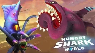 Hungry Shark World Базз Битва с Кракен