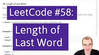 Python Programming Practice: LeetCode #58 -- Length of Last Word