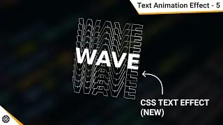 2021 NEW TEXT EFFECT | TEXT EFFECT| WAVY TEXT | cool CSS animation  | HTML