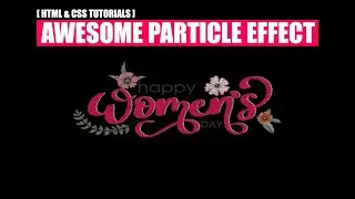 Awesome Particle Effect - Javascript particle animation Effect | Canvas Animation #CanvasPainting