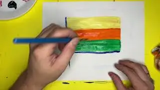 Как нарисовать Флаг красками / Рисуем флажки