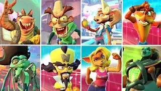 Crash Team Rumble - All Characters Emotes & Victory Animations