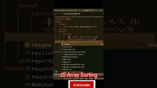 JS Array Sorting | Sorting Numbers | sorting array in JavaScript | Sorting Array #shorts