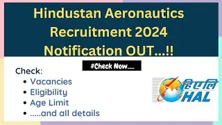 Hindustan Aeronautics Recruitment 2024