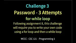 Challenge 3 - Password 3 Attempts  (for-while)