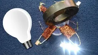 Free Energy Light Bulb Work by Magnet - How to make step by step at home