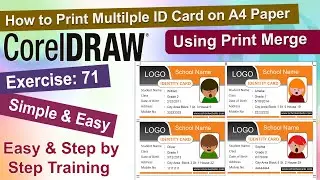 How to Print Multiple ID Card on A4 in Corel Draw Exercise No. 71 | CorelDraw Tutorial | YN Tutor