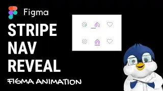 [Basic Figma Animation] Reveal active navigation icon using stripe style masking effect