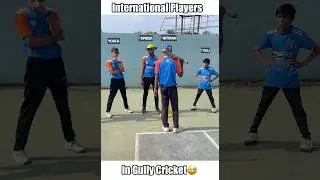 Indian Cricketers in Gully cricket😅(Hitman, boom boom, king) #shorts #rohitsharma #cricket