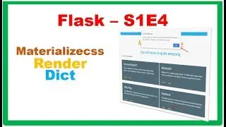 Flask S1E4 :: Pass and Render Dict in Materializecss Cards