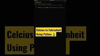 Python program to convert Celcius to Fahrenheit #shorts #coding #programming