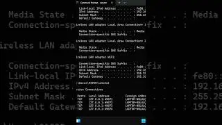 How to Check IP address, Subnet Mask, Default gateway, Netstat in windows 10 |Finding IP address