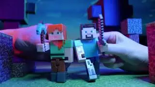 Фигурка Minecraft базовая с аксессуарами в ассортименте (Mattel GTP08, Craft-A-Block)