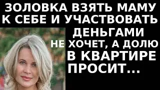 Истории из жизни Золовка взять маму к себе и участвовать деньгами не хочет, а долю