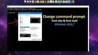 Change command prompt font size & font style