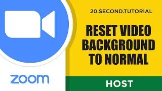 Reset video background to normal – Host Zoom Tutorial #19