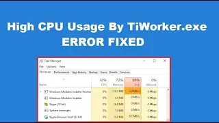 How to Fix High CPU Usage By TiWorker.exe