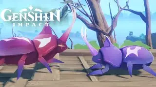 Genshin Impact Arataki Itto Oni Kabuto Beetle Fight Cutscene
