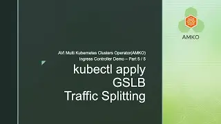 Avi Multi-Cluster Kubernetes Operator (AMKO) Demo 5/5 - kubectl apply GSLBTraffic Splitting