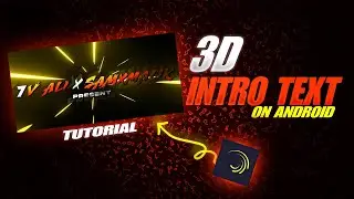 3D Intro Text Animation😱 Tutorial | Gradient Intro Text in Alight Motion | Mr TOM Playz